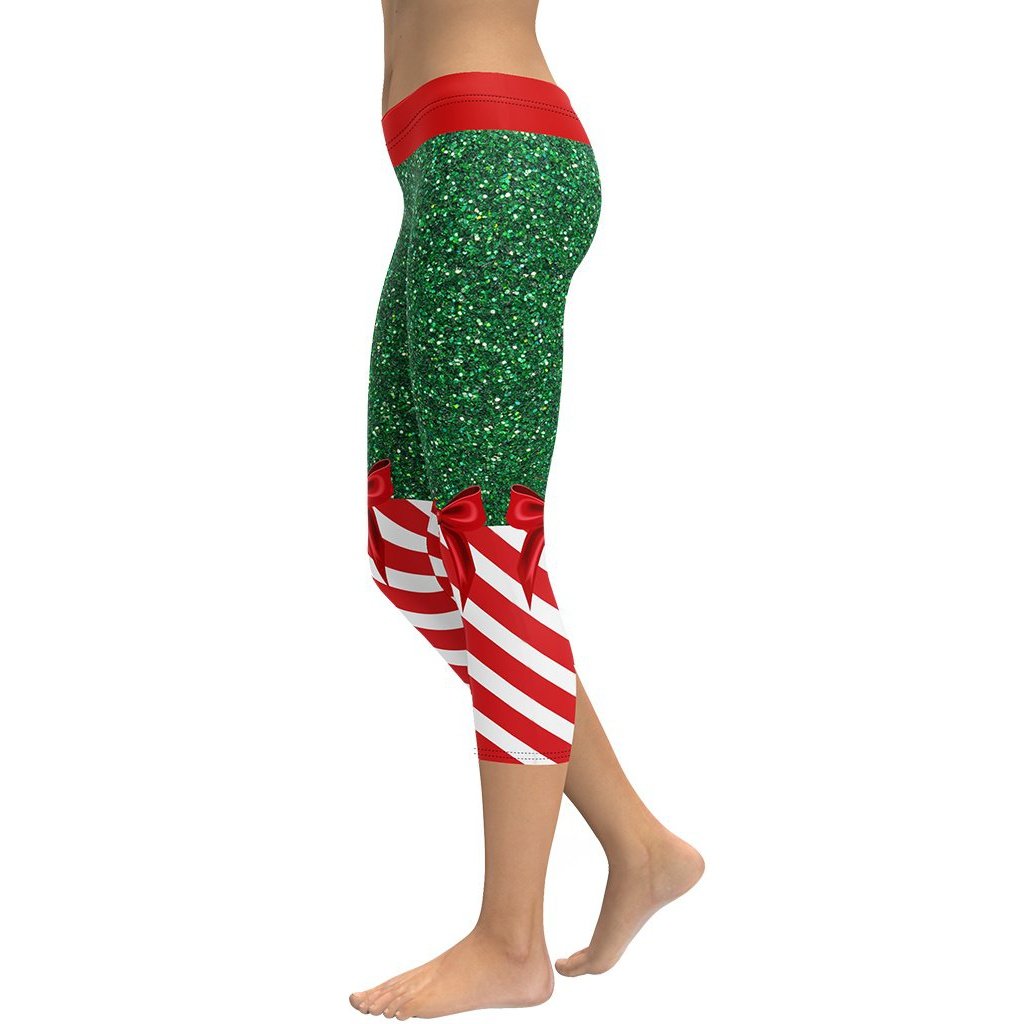 Candy Stripe Christmas Capris