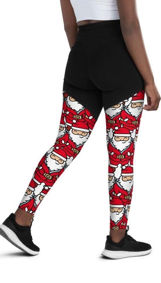 Cartoon Santa Compression Leggings