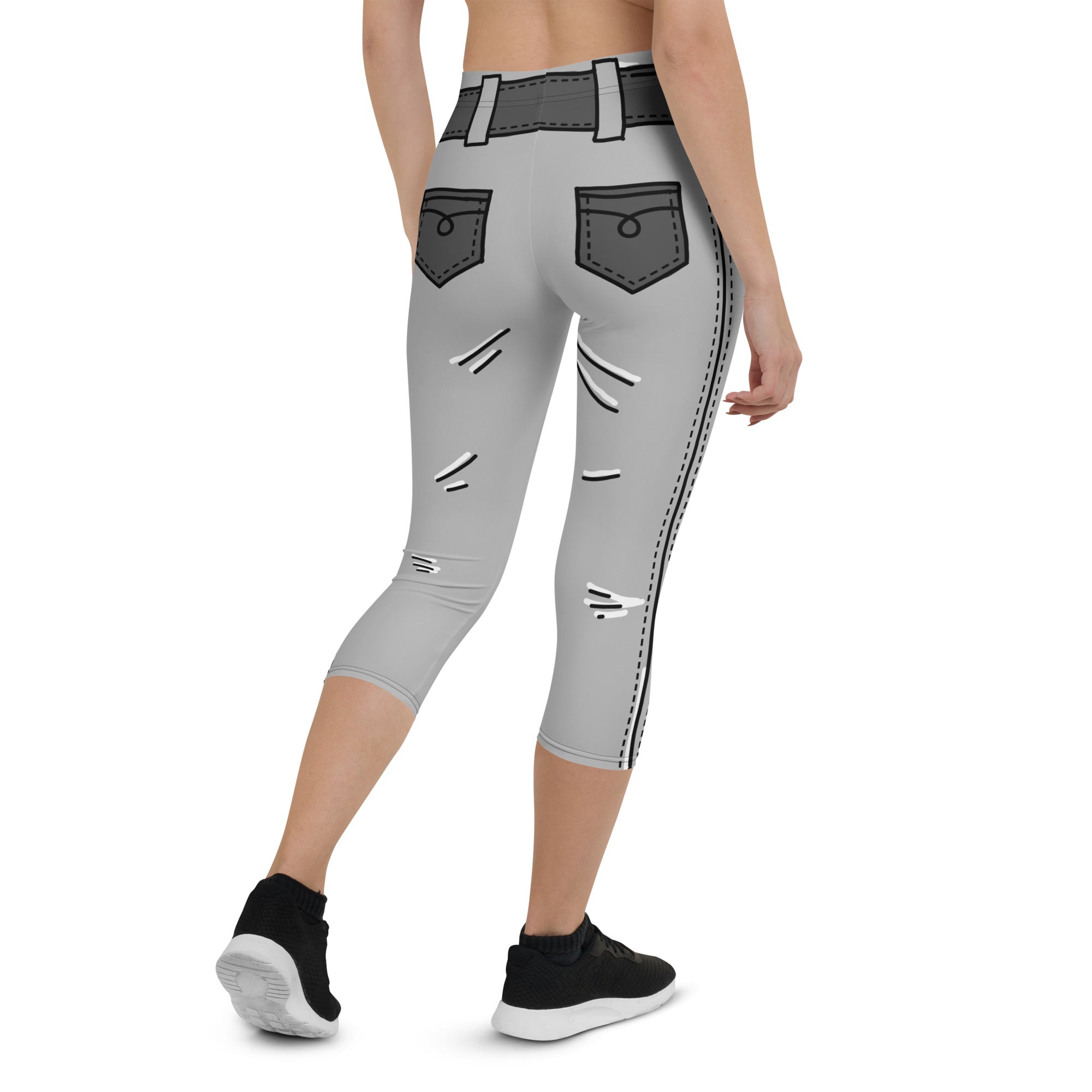 Cartoonized Monochrome Capris