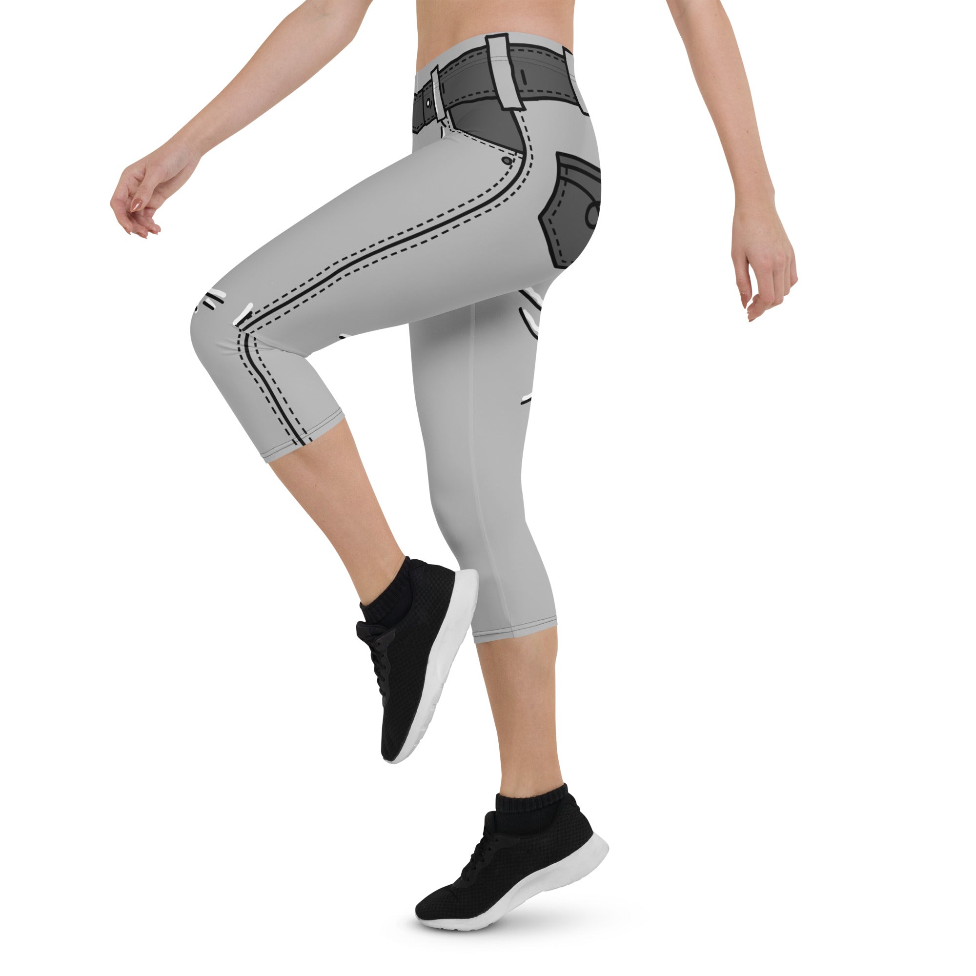 Cartoonized Monochrome Capris
