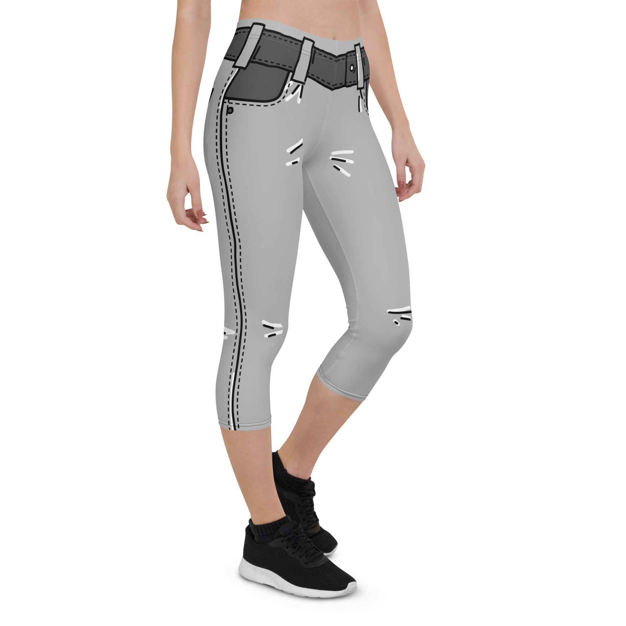 Cartoonized Monochrome Capris