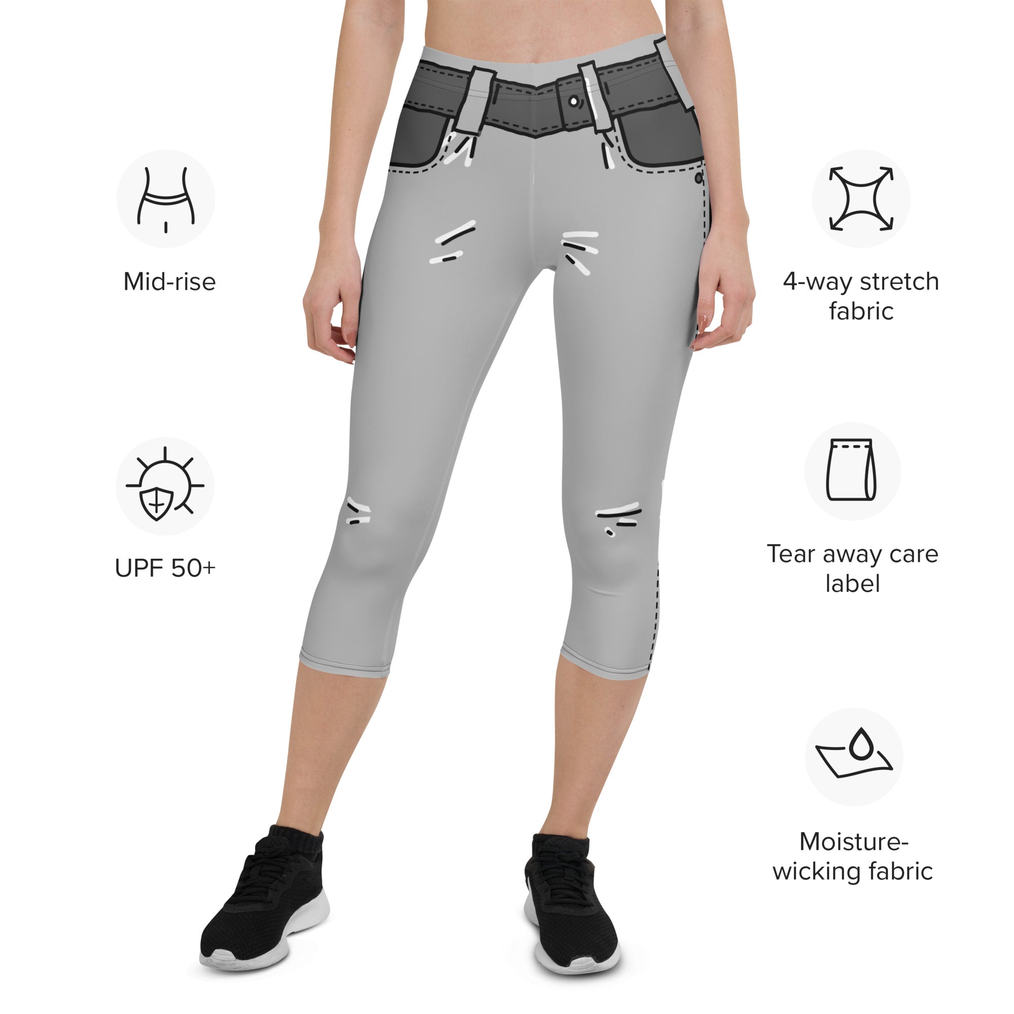Cartoonized Monochrome Capris