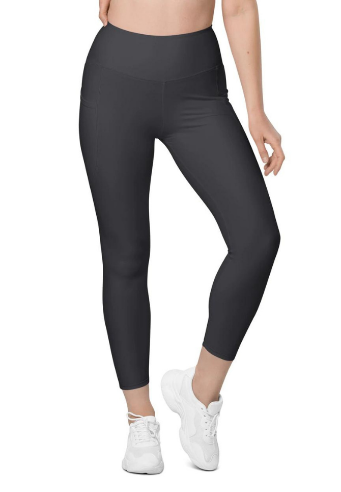 Charcoal Black Leggings With Pockets