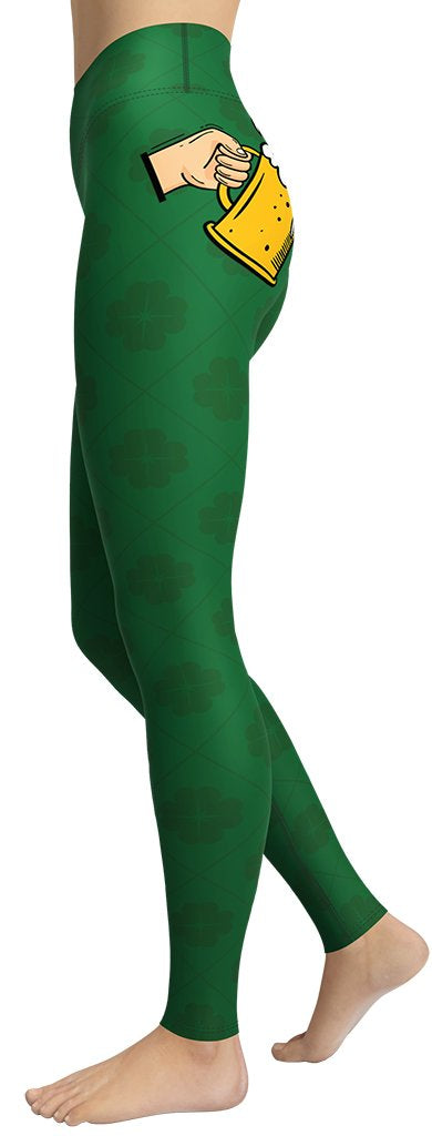 Cheers St. Patrick's Yoga Leggings