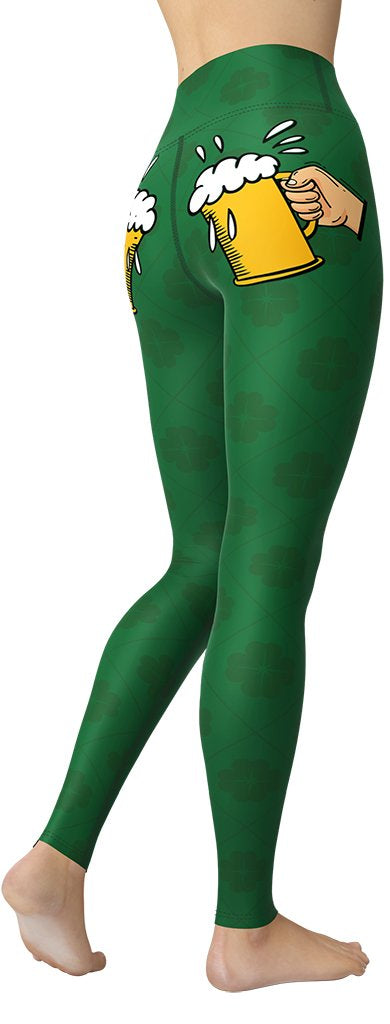 Cheers St. Patrick's Yoga Leggings
