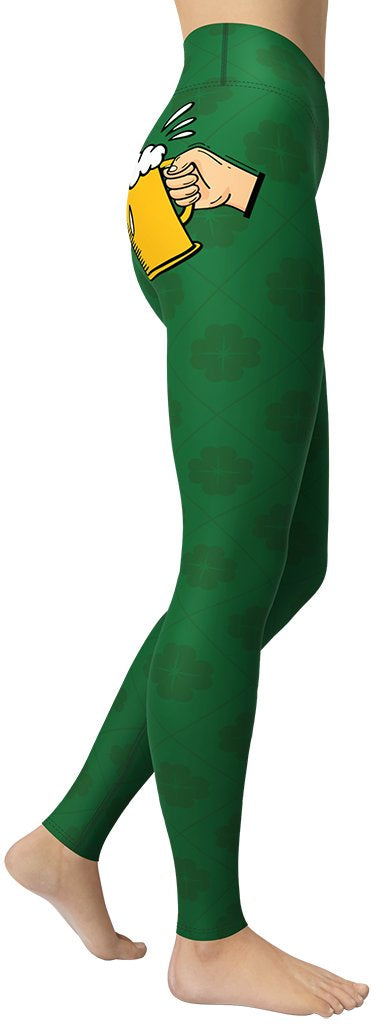 Cheers St. Patrick's Yoga Leggings
