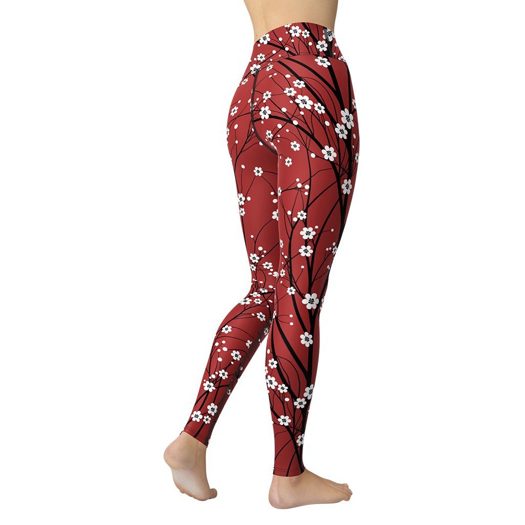 Cherry Tree Yoga Leggings