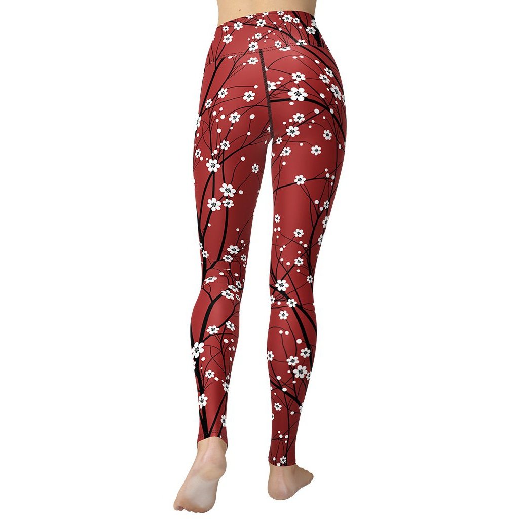 Cherry Tree Yoga Leggings