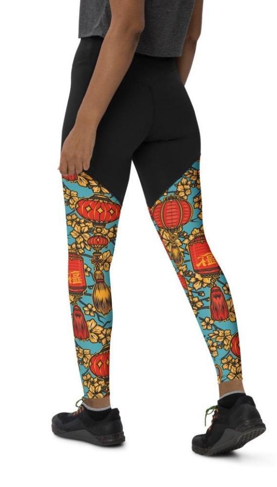 Chinese Festive Compression Leggings