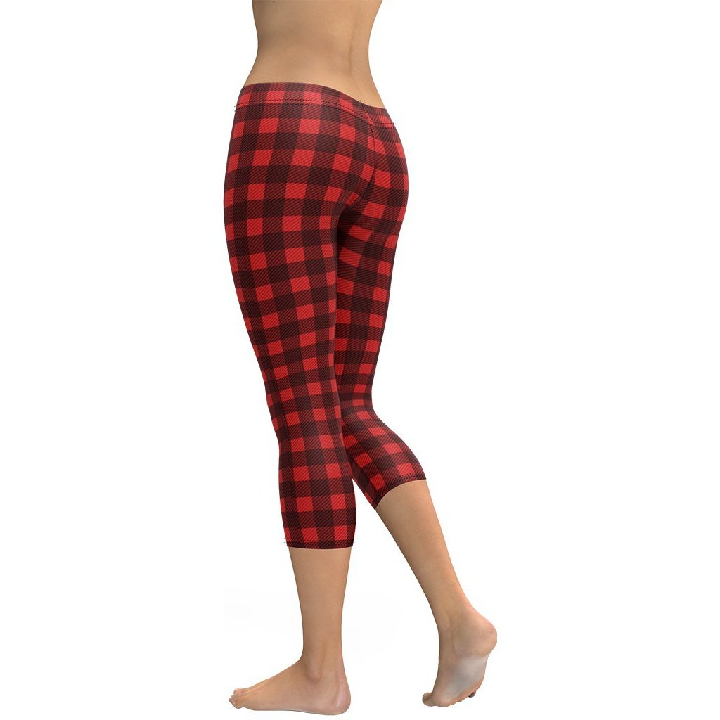 Christmas Buffalo Print Capris