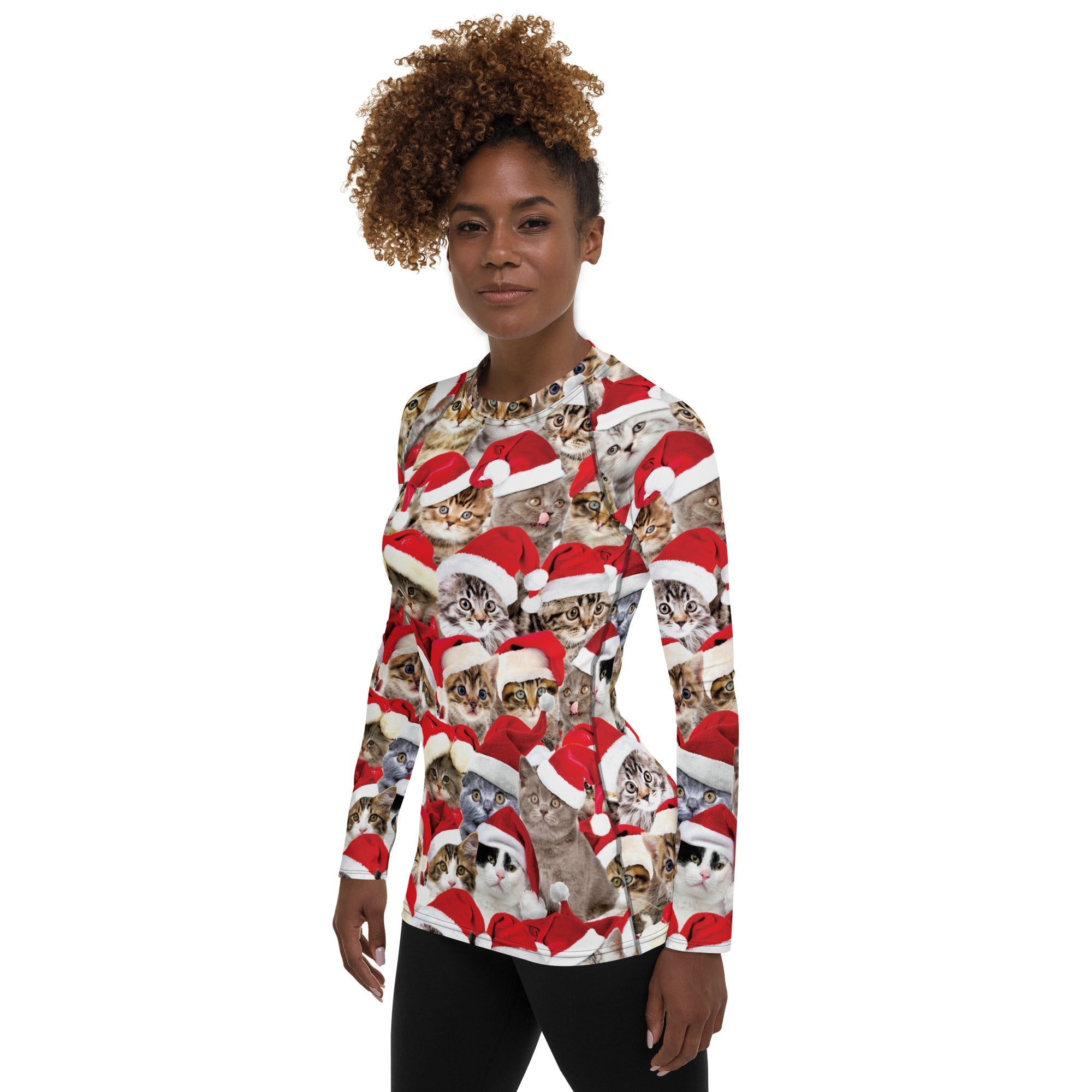 Christmas Cat Rash Guard