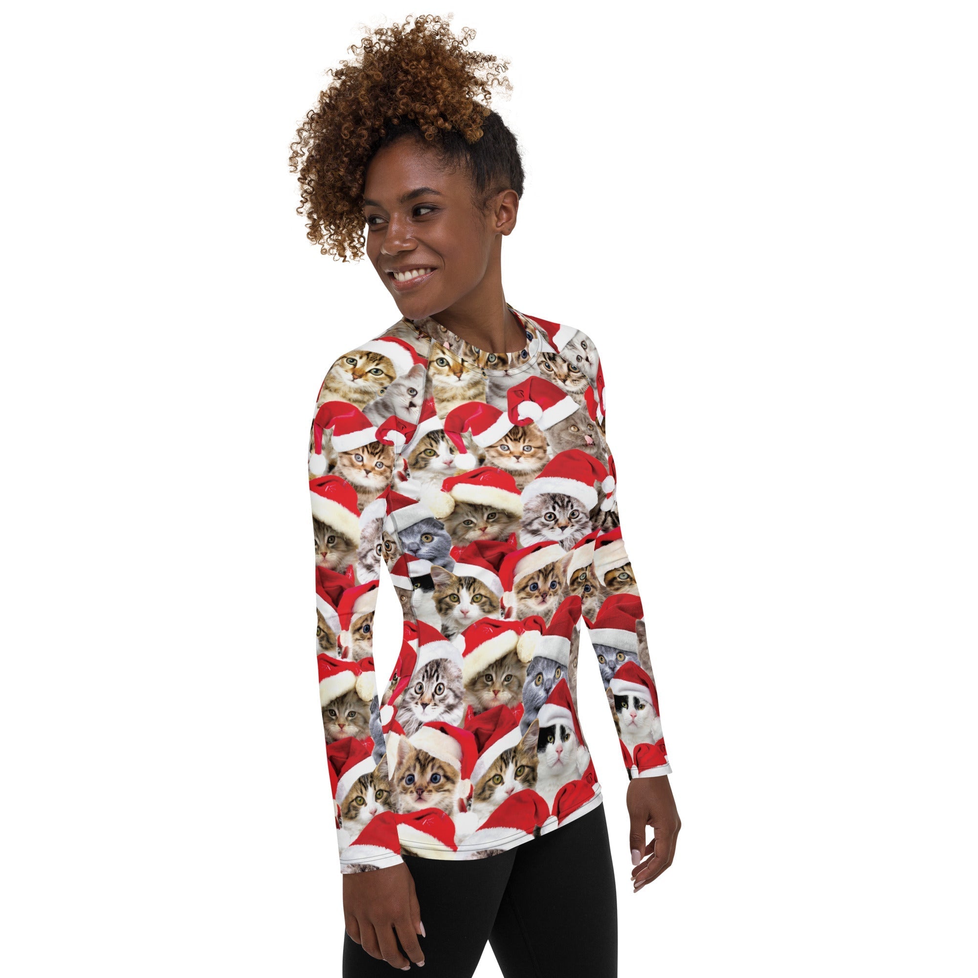 Christmas Cat Rash Guard