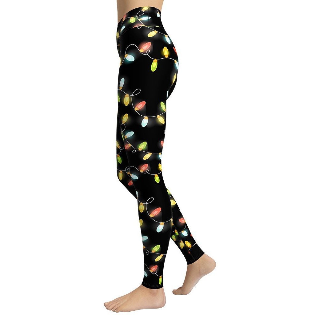 Christmas Lights Yoga Leggings - FiercePulse - Premium Workout Leggings - Yoga Pants