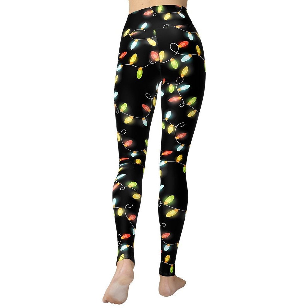 Christmas Lights Yoga Leggings - FiercePulse - Premium Workout Leggings - Yoga Pants