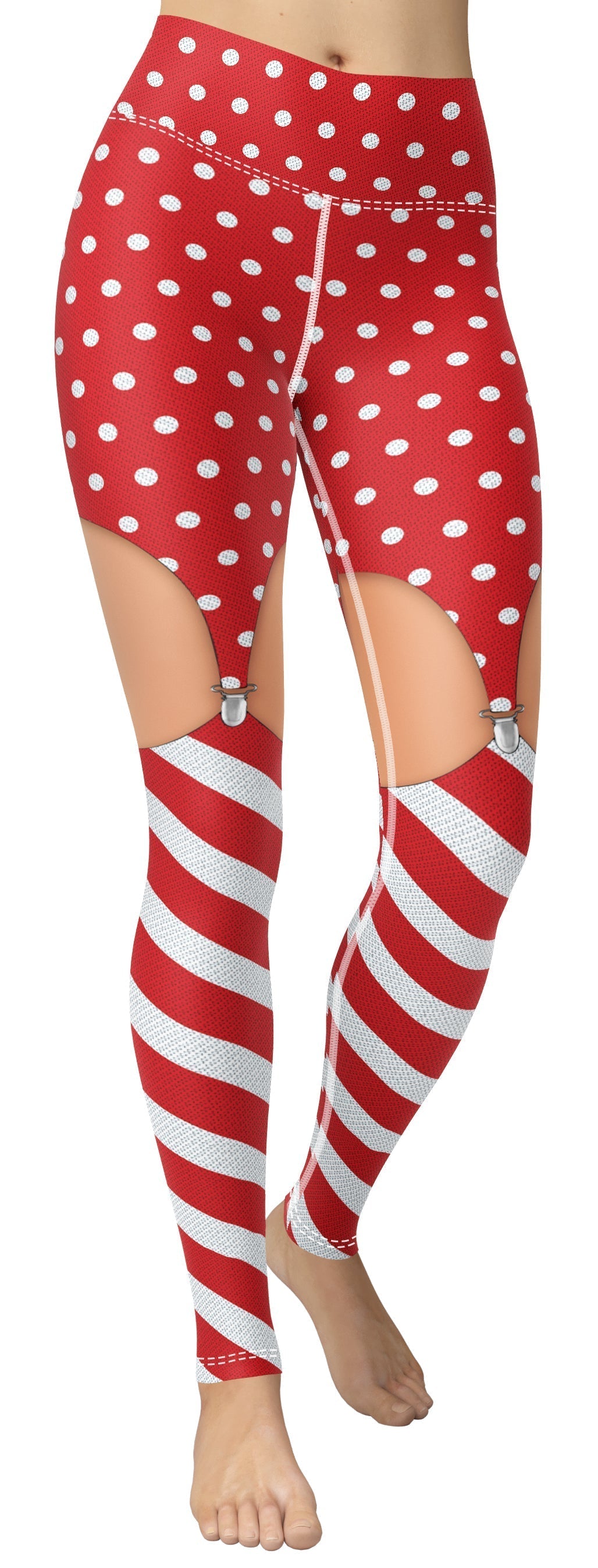 Christmas Suspenders Yoga Leggings