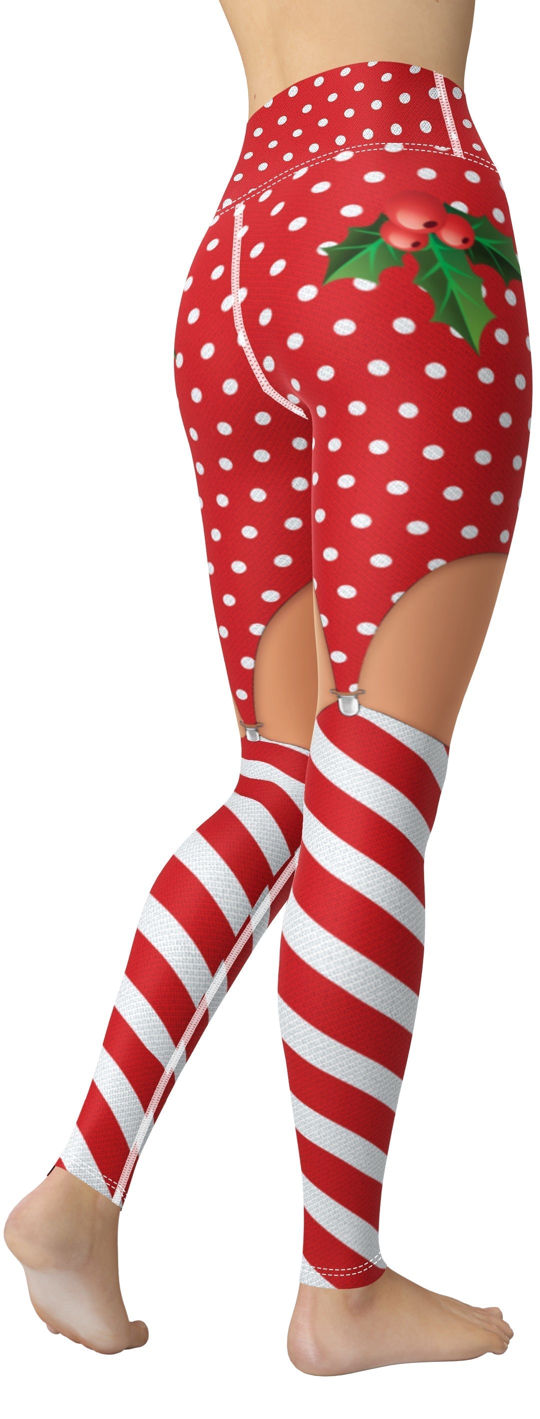 Christmas Suspenders Yoga Leggings