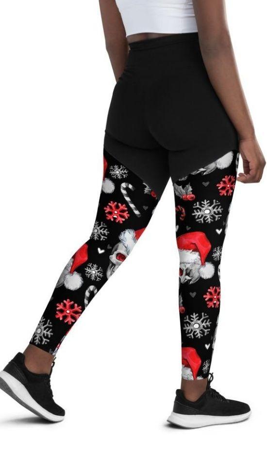 Christmassy Skulls Compression Leggings