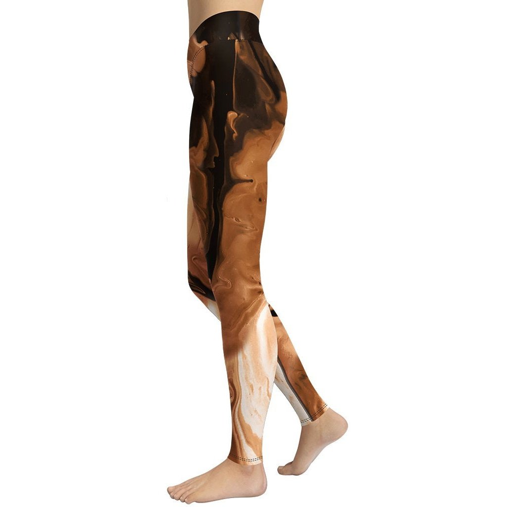 Coffee Essence Yoga Leggings - FiercePulse - Premium Workout Leggings - Yoga Pants