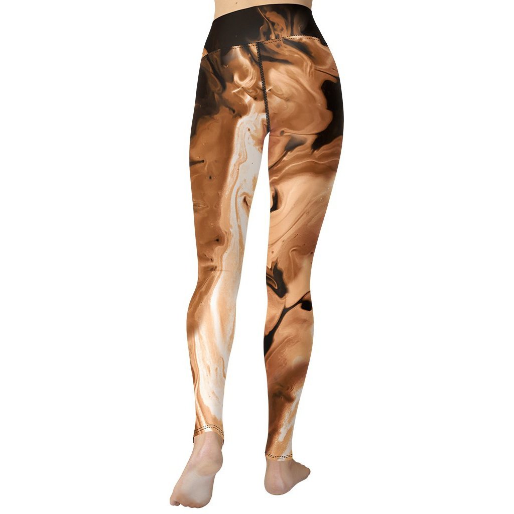 Coffee Essence Yoga Leggings - FiercePulse - Premium Workout Leggings - Yoga Pants