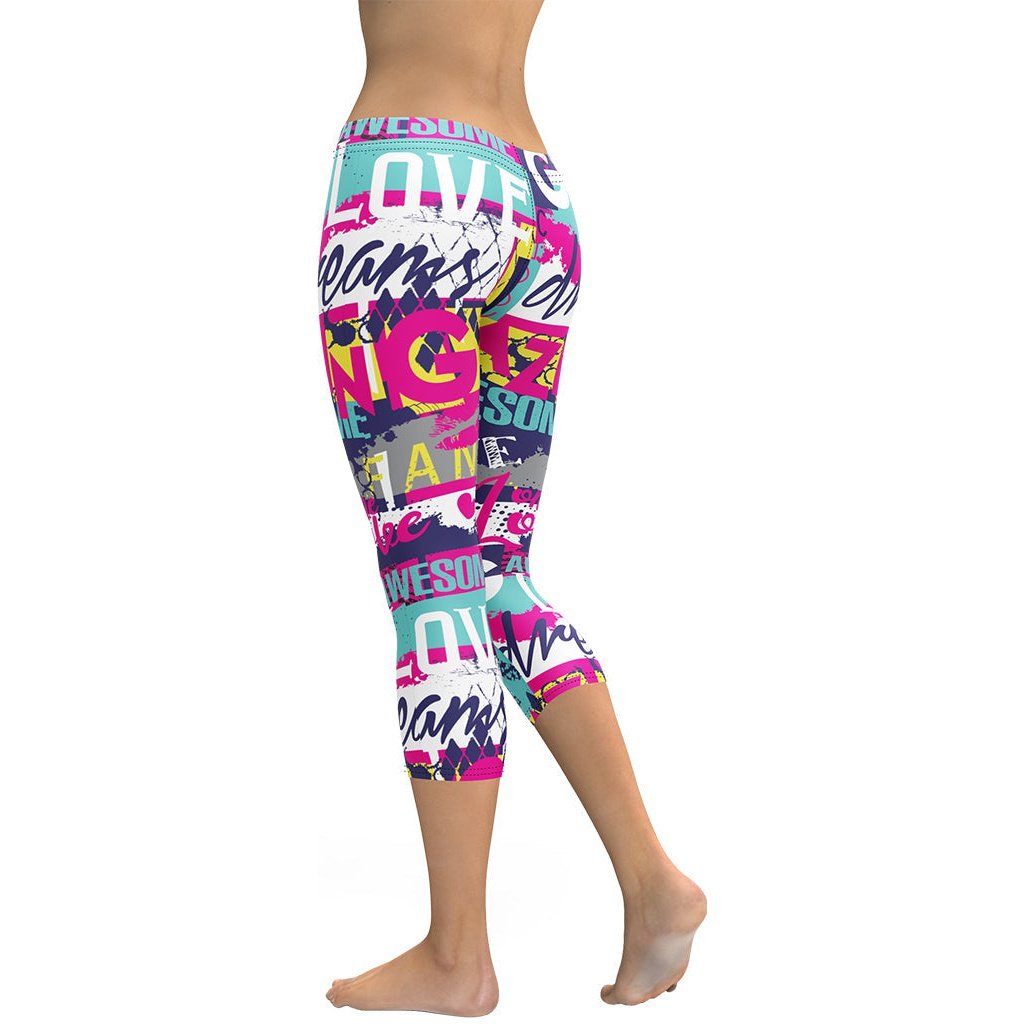 Cool Slogan Capris