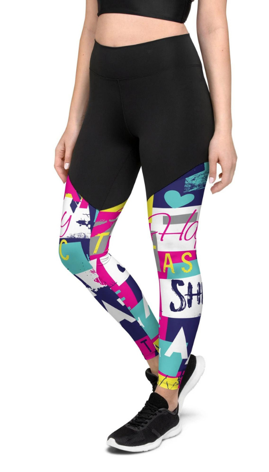 Cool Slogan Compression Leggings