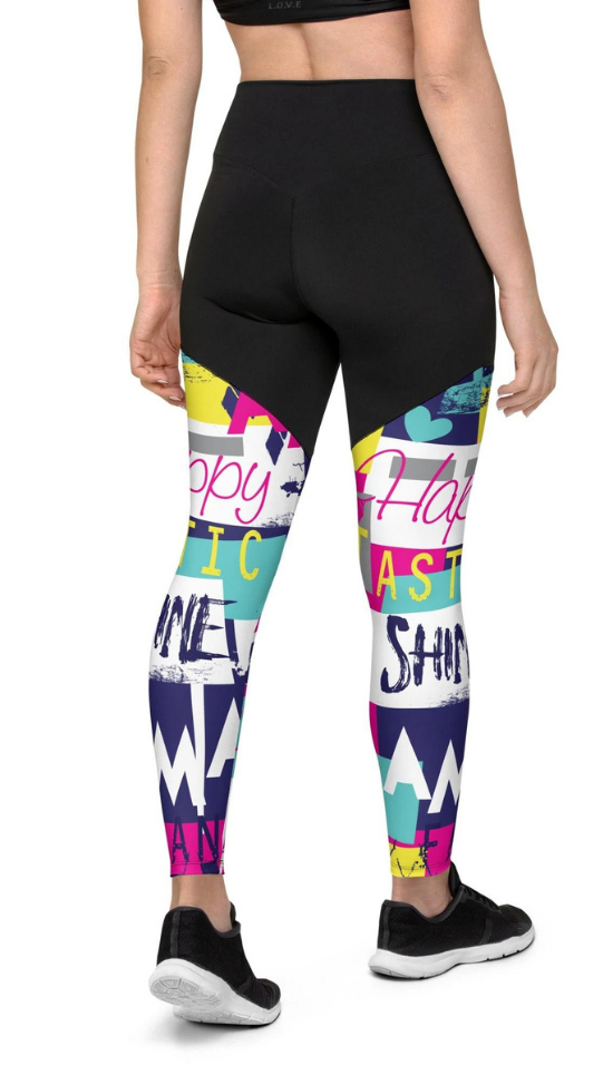Cool Slogan Compression Leggings