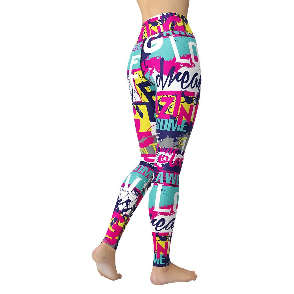 Cool Slogan Yoga Leggings