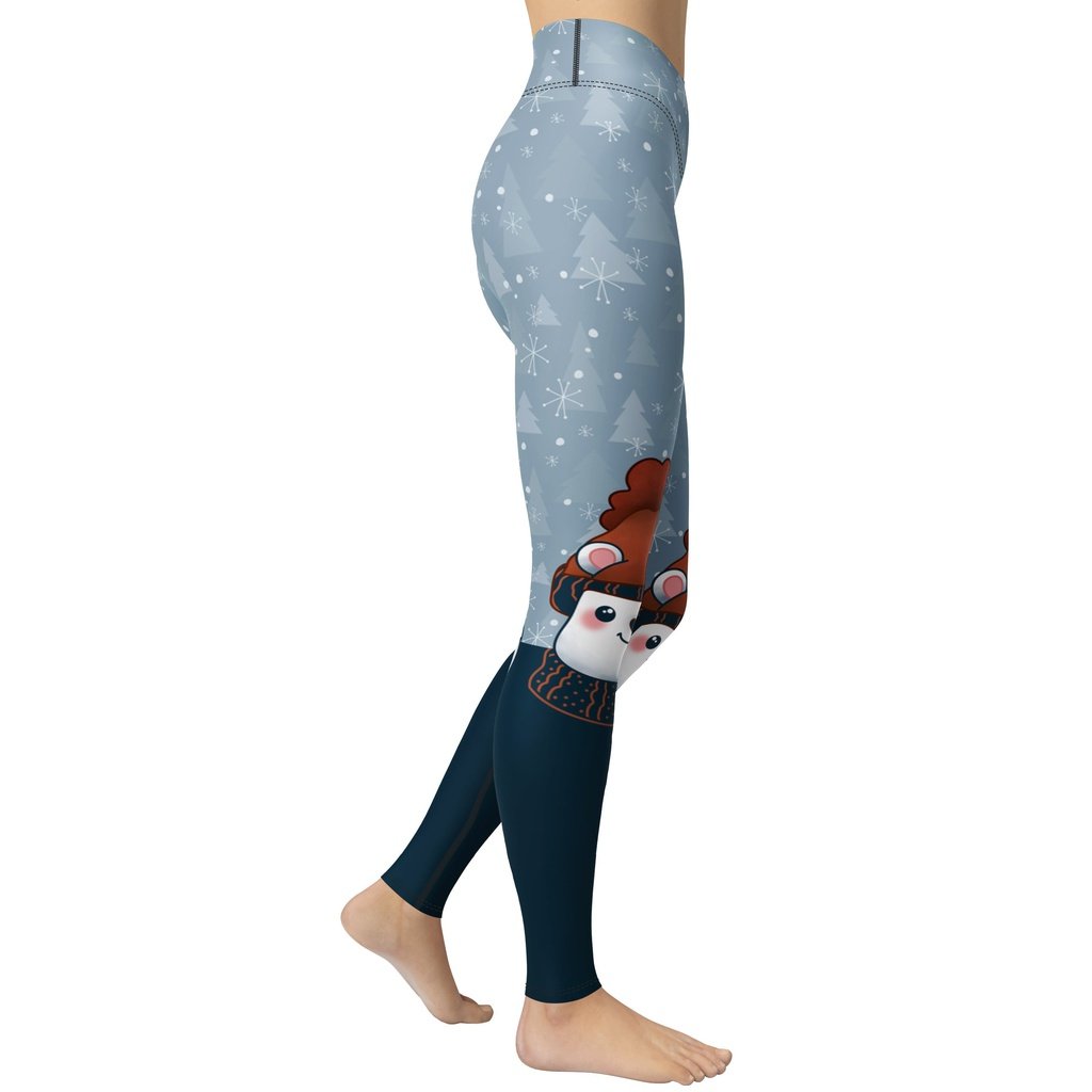 Cozy Cute Bear Yoga Leggings