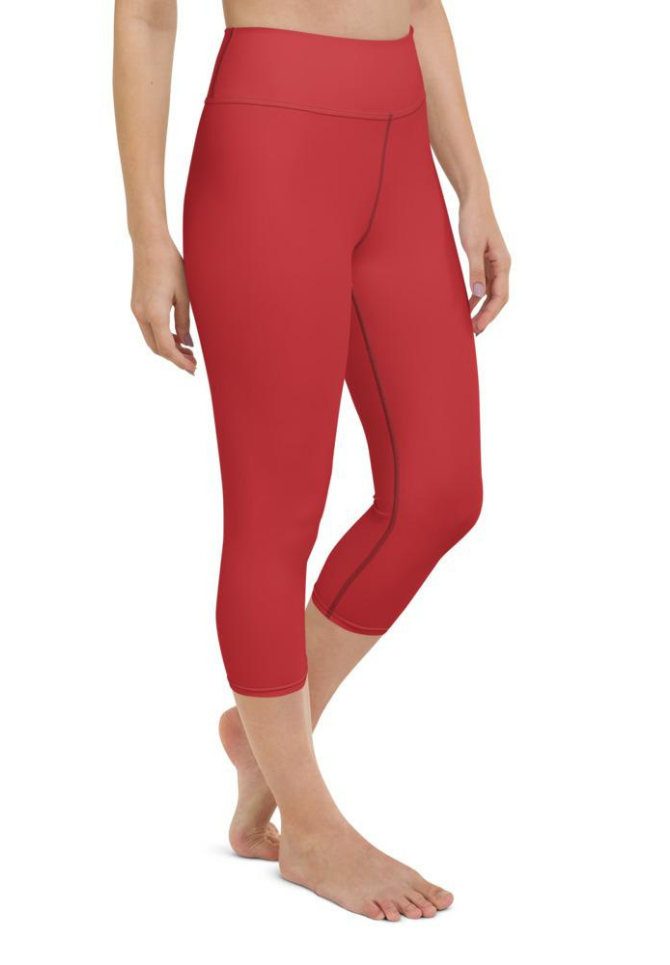 Crimson Red Yoga Capris