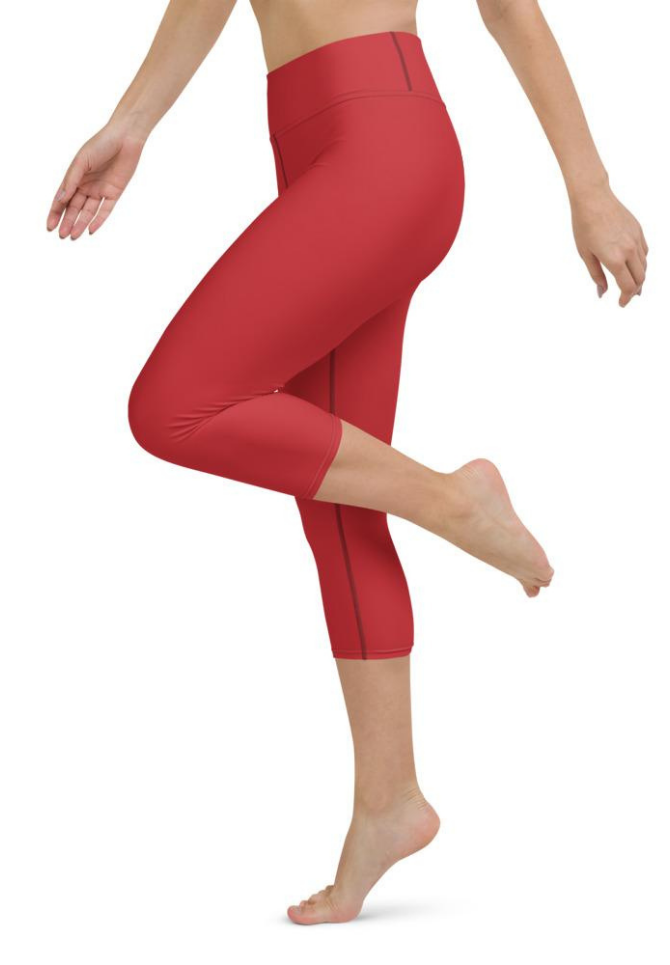 Crimson Red Yoga Capris