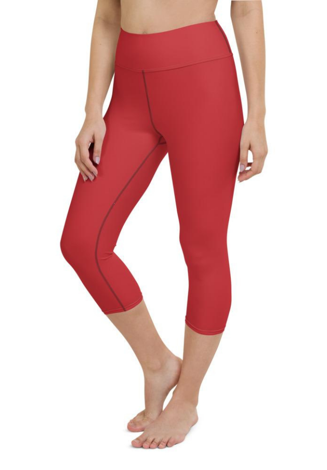 Crimson Red Yoga Capris