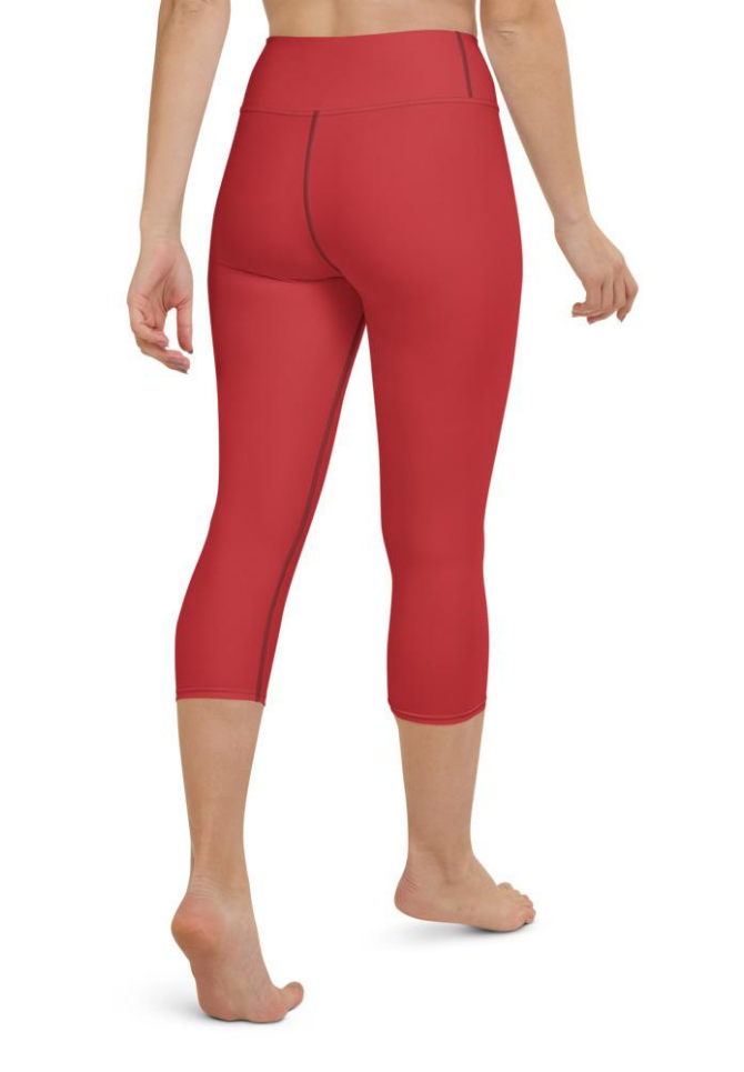 Crimson Red Yoga Capris