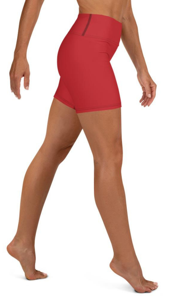 Crimson Red Yoga Shorts