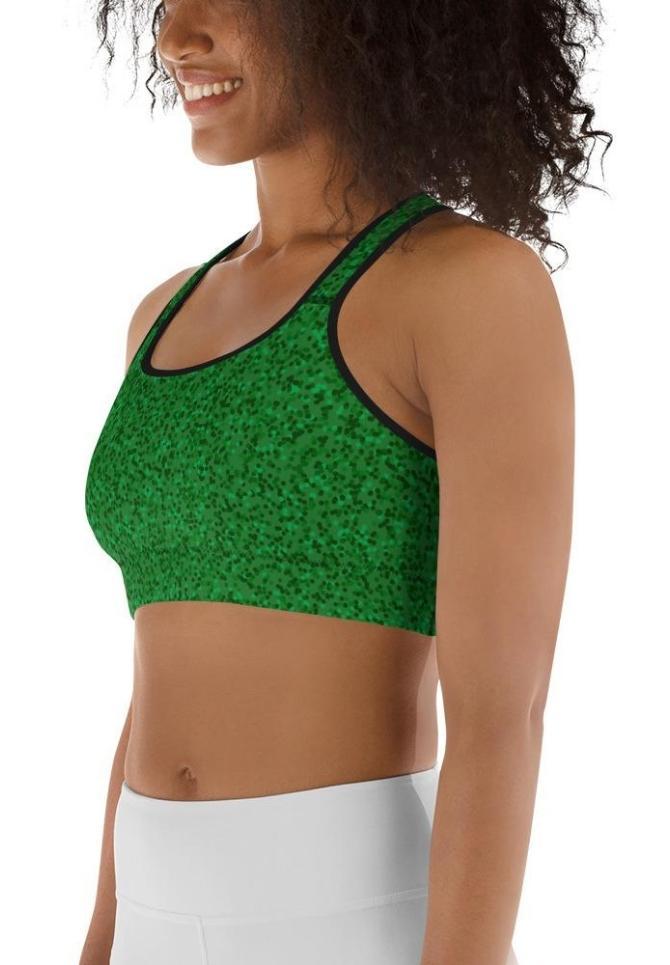 Cute Christmas Bow Sports Bra