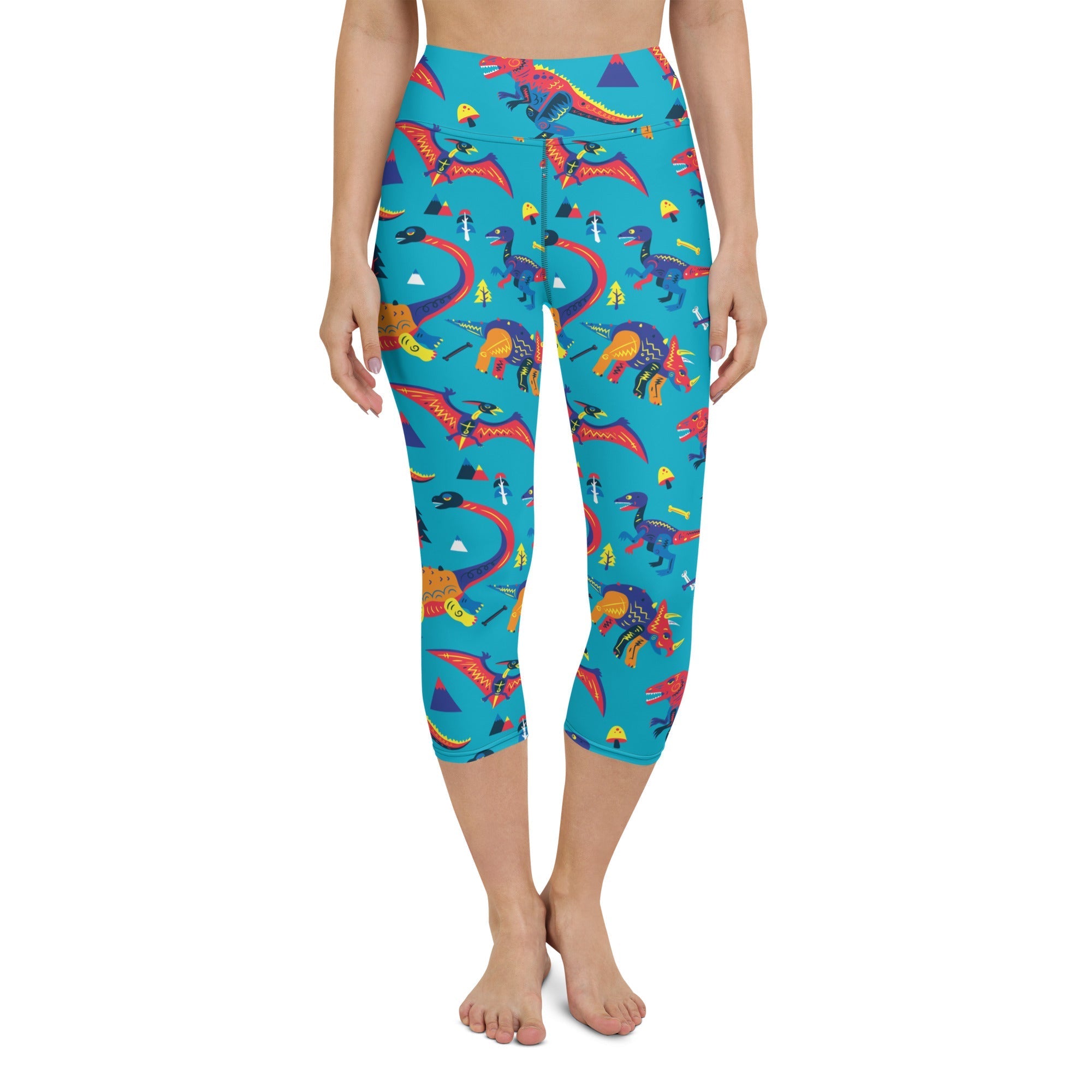 Cute Dinosaur Yoga Capris