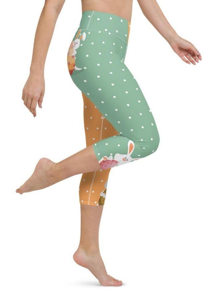 Cute Easter Bunnies Yoga Capris