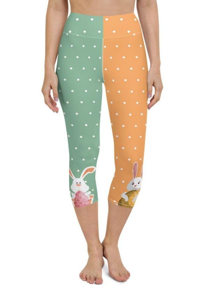 Cute Easter Bunnies Yoga Capris
