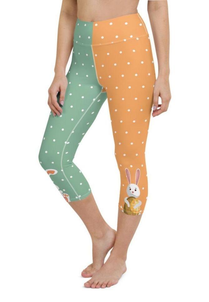 Cute Easter Bunnies Yoga Capris