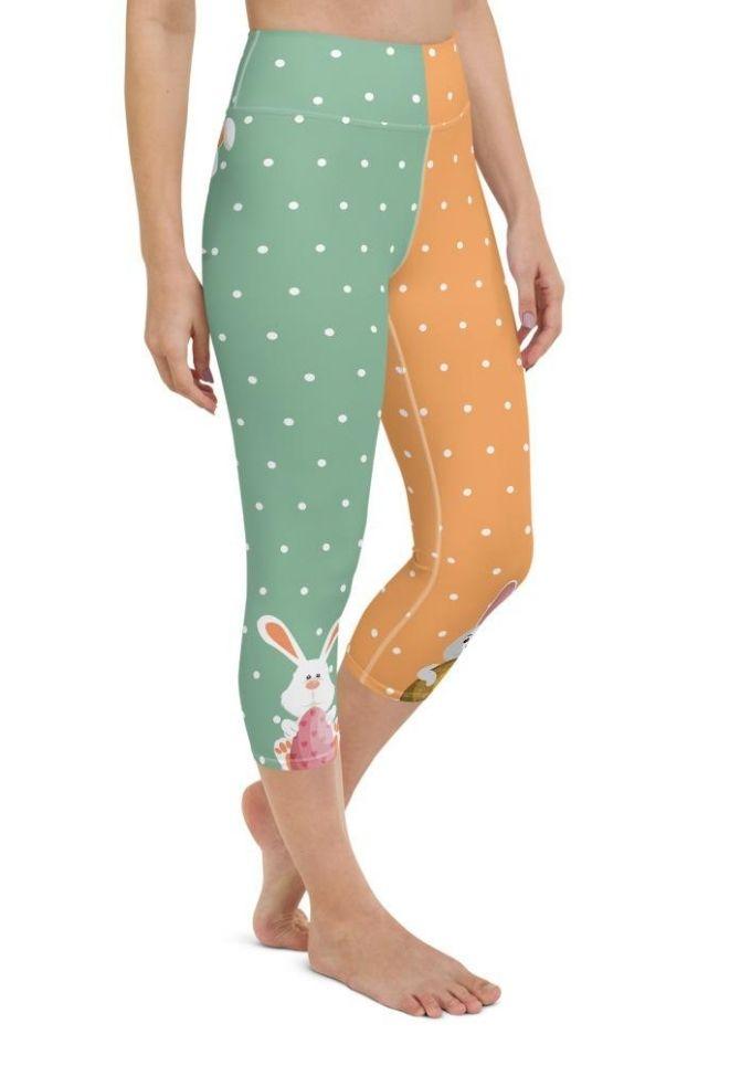 Cute Easter Bunnies Yoga Capris
