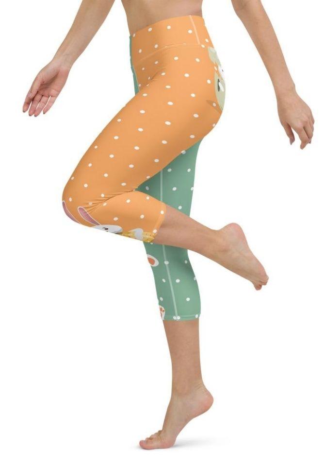 Cute Easter Bunnies Yoga Capris