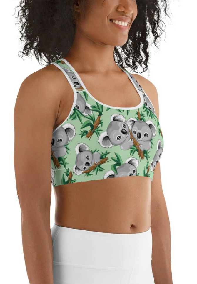 Cute Koala Sports Bra