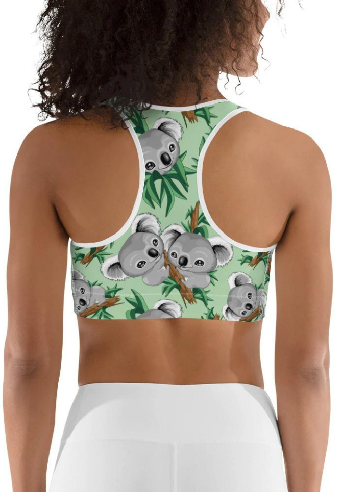 Cute Koala Sports Bra
