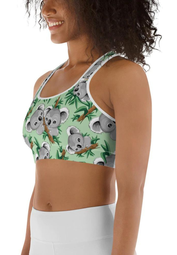 Cute Koala Sports Bra