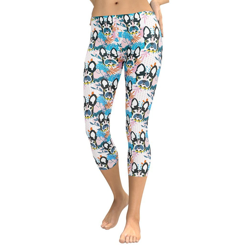 Cute Puppy Print Capris