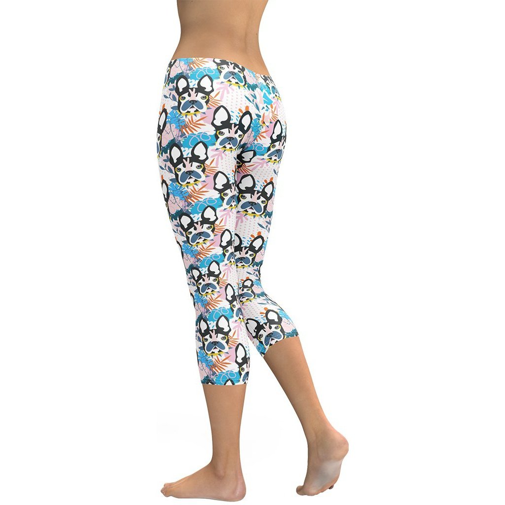 Cute Puppy Print Capris
