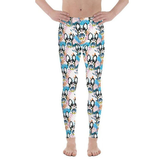 Cute Puppy Print Men's Leggings