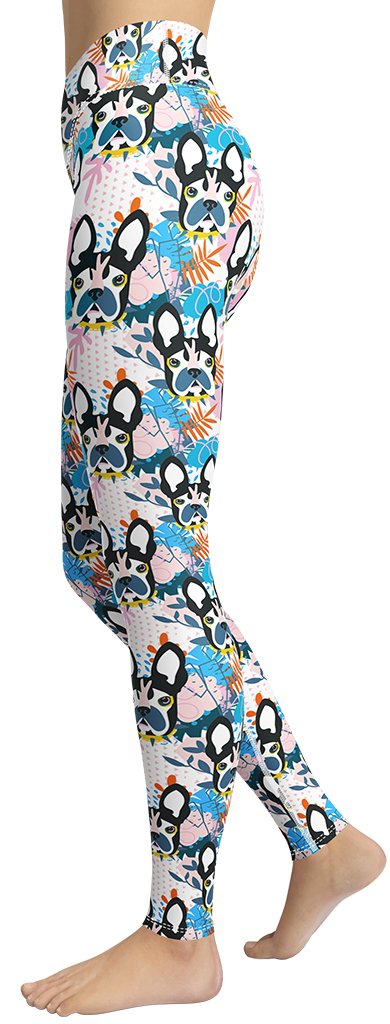 Cute Puppy Print Yoga Leggings