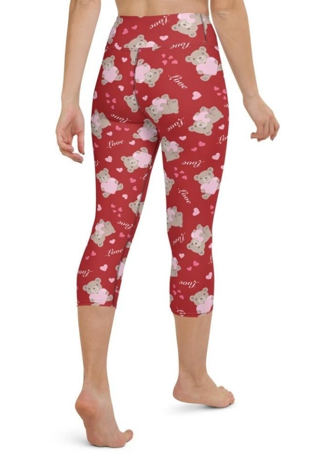 Cute Teddy Bear Yoga Capris