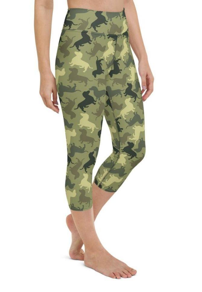 Dachshund Camo Yoga Capris