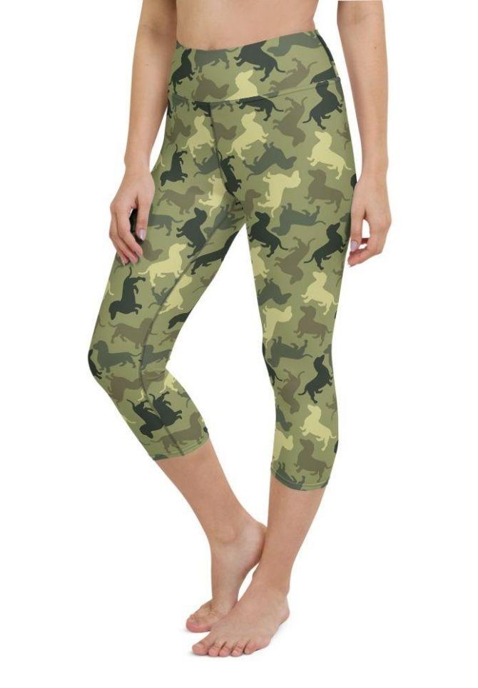 Dachshund Camo Yoga Capris